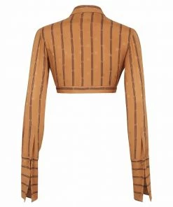 Fendi Karligraphy striped silk shirt