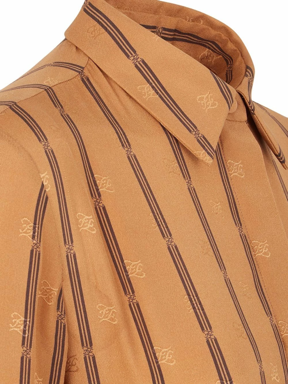 Brand new β¨ Fendi Karligraphy striped silk π shirt π shirts of women π 5 Fendi Karligraphy striped silk shirt