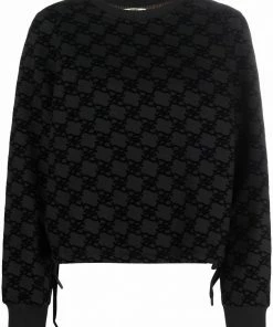 Fendi FF-Karligraphy cropped sweatshirt