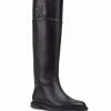 Fendi Karligraphy knee-high leather boots