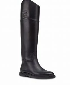 Fendi Karligraphy knee-high leather boots