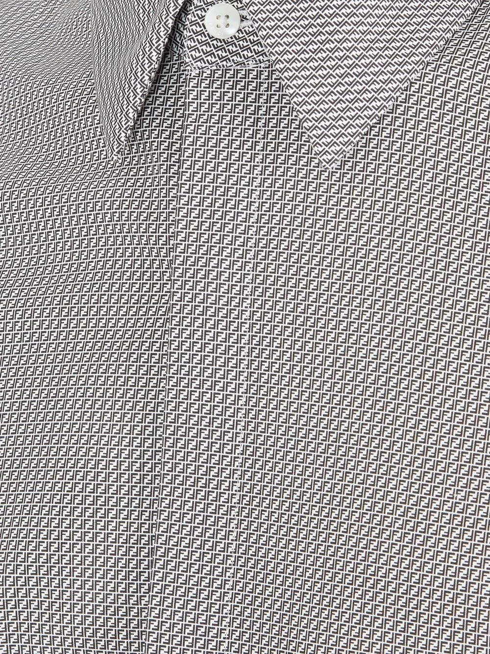 Best Pirce π Fendi FF pattern cotton π shirt π shirts of men β€οΈ 5 Fendi FF-pattern cotton shirt