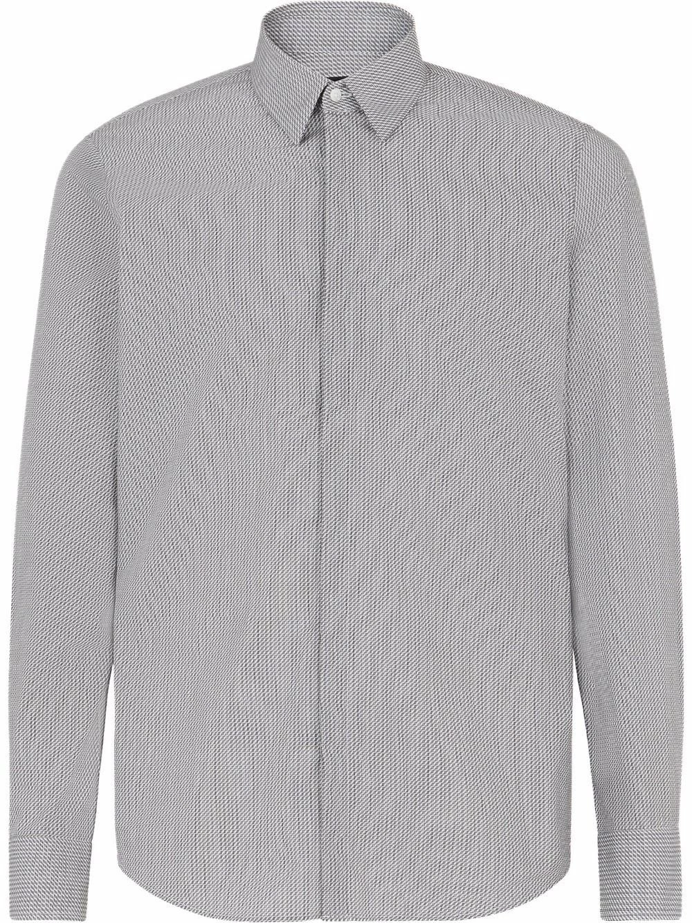 Best Pirce π Fendi FF pattern cotton π shirt π shirts of men β€οΈ 3 Fendi FF-pattern cotton shirt