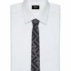 Fendi logo-print silk tie