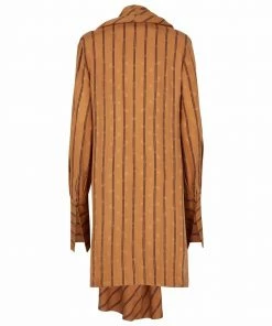 Fendi Karligraphy striped silk dress