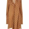 Fendi Karligraphy striped silk dress
