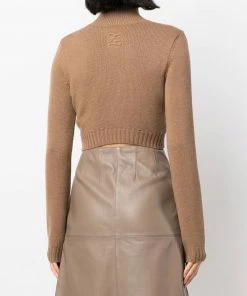 Fendi cropped roll-neck jumper