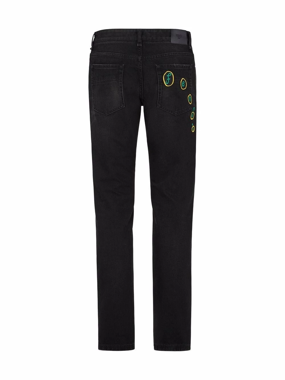 Promo π Fendi Mid rise logo embroidered straight leg π jeans regular-fit & straight leg pants of men π 4 Fendi mid-rise logo-embroidered straight-leg jeans