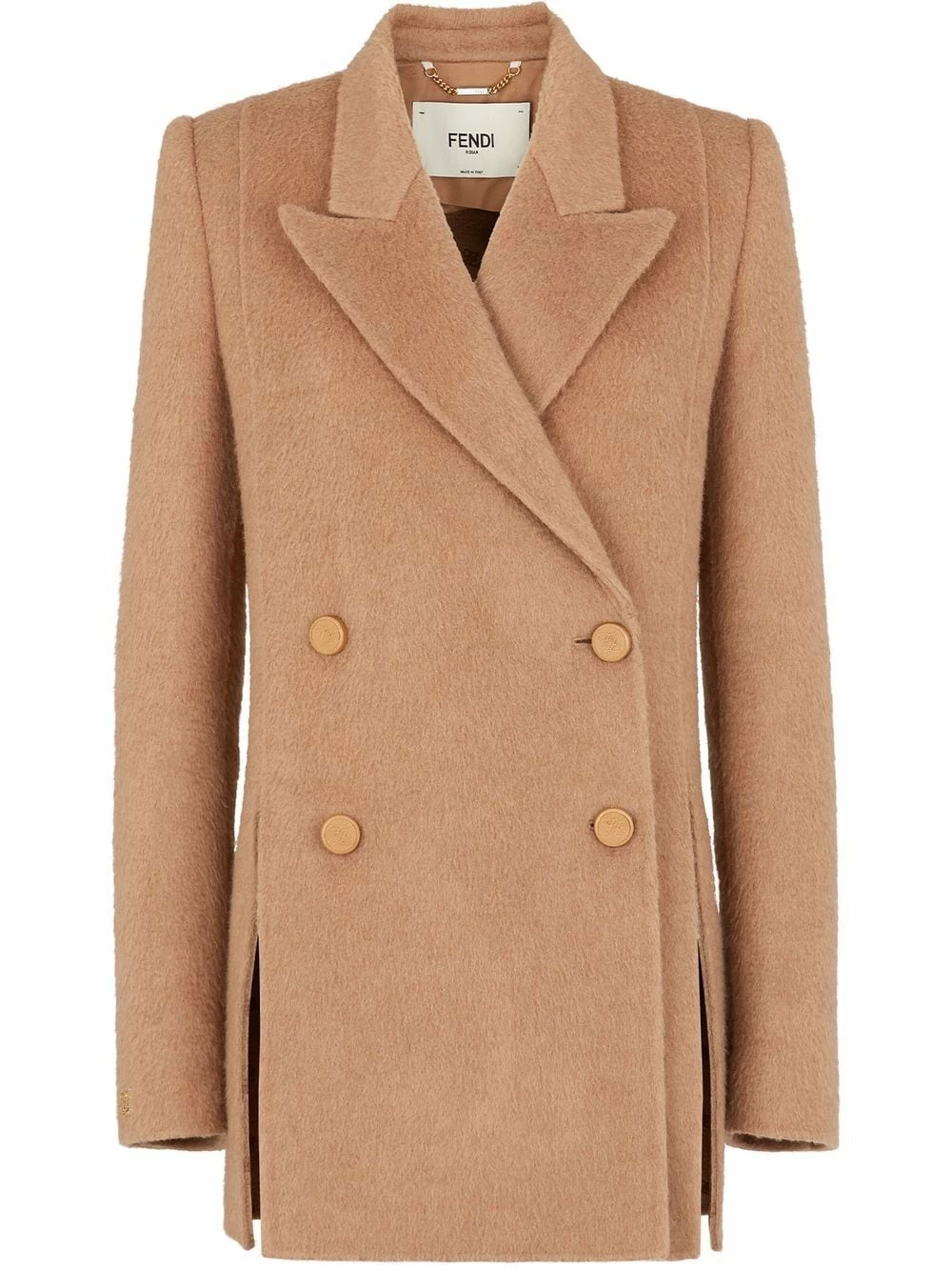 Flash Sale π Fendi Knitted camel hair peacoat double breasted & peacoats of women β 3 Fendi knitted camel-hair peacoat