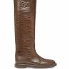 Cheapest β€οΈ Fendi Karligraphy croc effect knee high π₯Ύ boots of women β 2 Fendi Karligraphy croc-effect knee-high boots