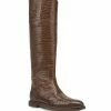 Fendi Karligraphy croc-effect knee-high boots