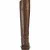 Fendi Karligraphy croc-effect knee-high boots