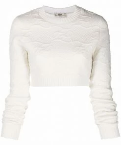 Fendi FF-motif cropped jumper