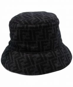 Fendi monogram-print wool bucket hat