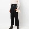 Fendi cropped long-sleeve knitted top