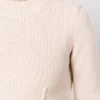 Fendi cropped long-sleeve knitted top