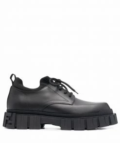 Fendi lace-up leather Derby shoes