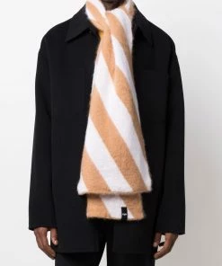 Fendi striped mohair-blend scarf