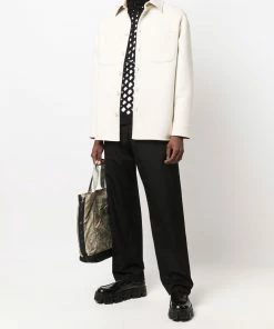 Fendi long-sleeve cashmere shirt jacket