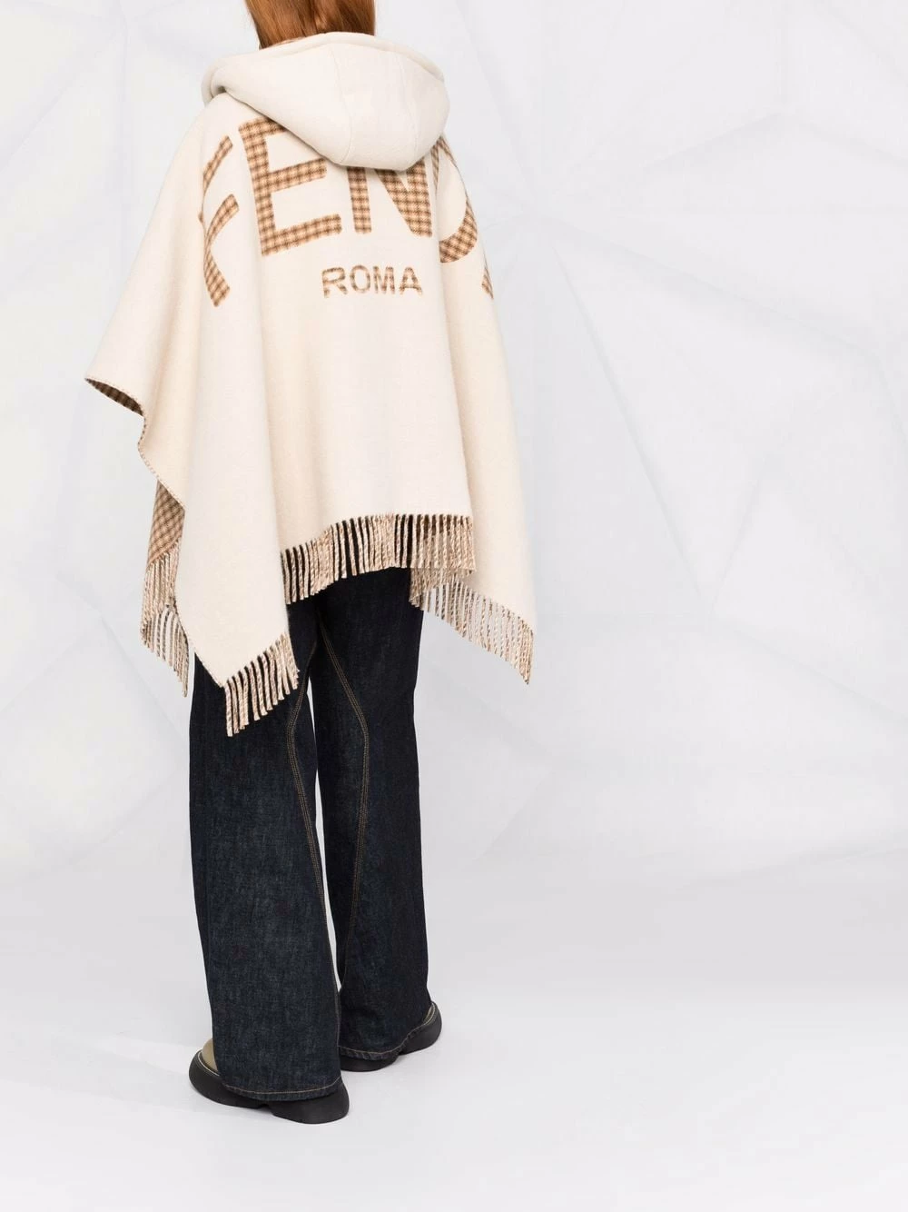 Best deal β€οΈ Fendi Fringed hooded poncho capes of women π 8 Fendi fringed hooded poncho