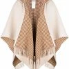 Fendi fringed hooded poncho