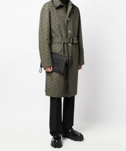 Fendi embossed-logo clutch bag