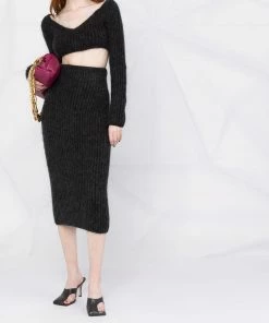 Fendi ribbed-knit cropped top