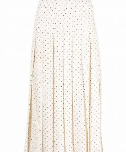 Fendi Karligraphy pleated silk skirt
