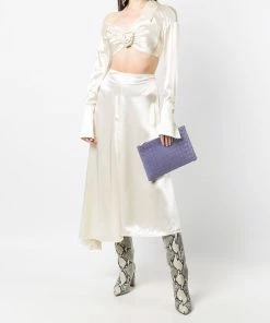 Fendi asymmetric satin skirt