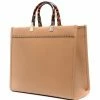 Fendi Sunshine logo-debossed leather tote