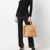 Fendi Sunshine logo-debossed leather tote