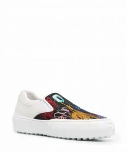 Fendi x Noel Fielding abstract logo-print sneakers