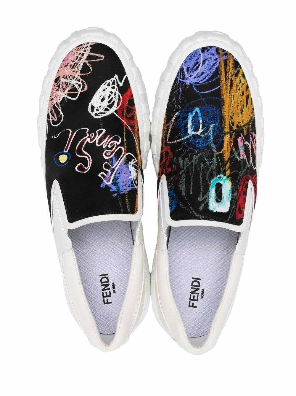 Promo π Fendi X Noel Fielding abstract logo print π sneakers slip-on of men β¨ 6 Fendi x Noel Fielding abstract logo-print sneakers