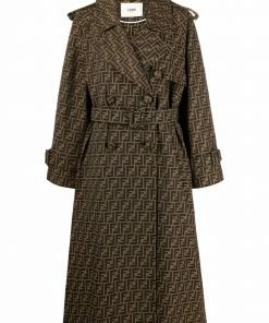 Fendi FF-logo print coat