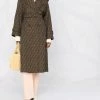 Coupon 𧨠Fendi FF logo print π§₯ coat double breasted & peacoats of women π― 11 Fendi FF-logo print coat