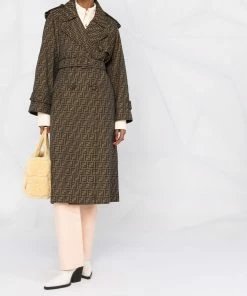 Fendi FF-logo print coat