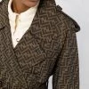 Coupon 𧨠Fendi FF logo print π§₯ coat double breasted & peacoats of women π― 14 Fendi FF-logo print coat