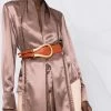 Fendi scarf-collar satin shirt