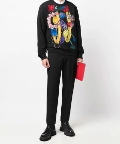 Fendi scribble-embroidery sweatshirt