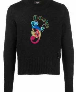 Fendi x Noel Fielding abstract-print jumper