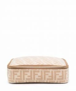 Fendi FF logo-print clutch bag