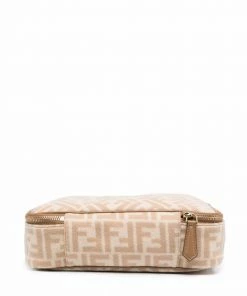 Fendi FF logo-print clutch bag