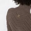 Fendi high neck cropped jumper