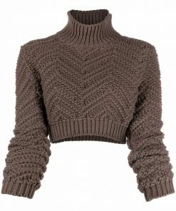 Fendi high neck cropped jumper