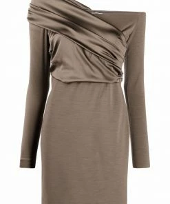 Fendi off-shoulder ruched mini dress