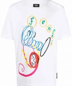 Fendi x Noel Fielding logo-lettering T-shirt