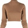 Fendi cropped roll-neck jumper