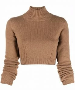Fendi cropped roll-neck jumper