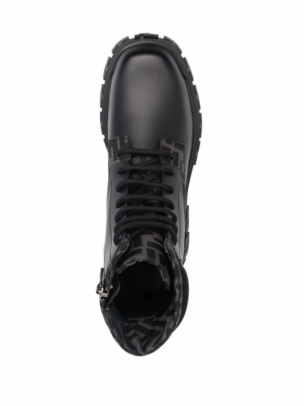 Wholesale ⭐ Fendi Monogram pattern lace up 🥾 boots of men ✔️ 6 Fendi monogram pattern lace-up boots