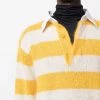 Fendi striped knitted polo shirt